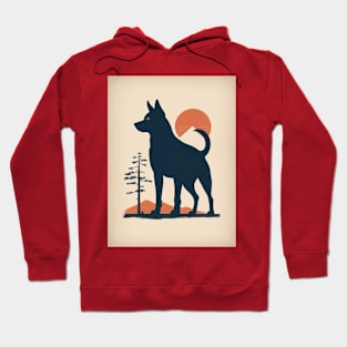 Black Dog 1 - Japanese Retro Art Hoodie